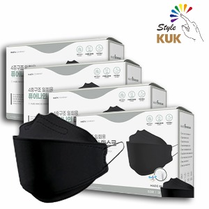 국산 퓨어나인 마스크 50매 4박스, 피부저자극 블랙
